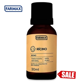 Oleo Capilar Ricino Crescimento capilar Natural 100% Puro Farmax 30ml