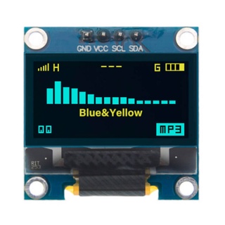 Display Oled 128x64 0.96 I2c Gráfico Arduíno Azul E Amarelo Esp8266, Esp32, Arduíno, Arduino Mega, Arduino Uno, W5100, Hc-05, Hc-06, Kit de Arduino, Arduino Uno R3, Sg90s, Arduino Completo