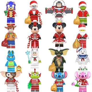 Alienígena Natal Woody Ducky Gizmo Stripe Stay Puft Ponto Papai Noel Minnie Mickey Ação Blocos De Construção De Presente Das Crianças