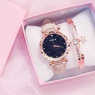 【Pulseira e Caixa não inclusas】Relógio Feminino de Pulso de Quartzo com Mostrador Céu Estrelado Strass Diamante (6)
