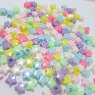 Miçanga 50 Estrela 10mm Candy Color Entremeio para Pulseira