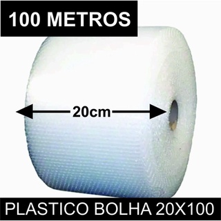 Plástico Bolha - Bobina 20cm X 100 Mts E-commerce 15 Micras Embalagem - opção em Caixa
