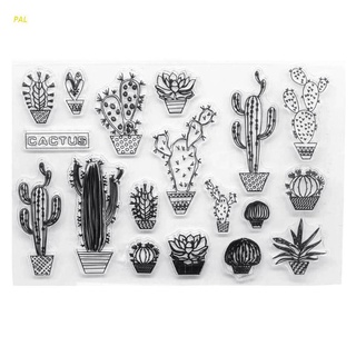 PAL Cactus Silicone Clear Seal Stamp DIY Scrapbooking Embossing Photo Album Decorative (1)