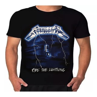 Camiseta Metallica Ride The Lightning - Ótima Qualidade Unissex 100% Algodão fio 30.1 penteado Promoção