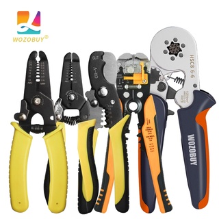 Ferrule Crimping Tool Kit AWG23-7 Self-adjustable Ratchet Cable Wire Stripper Tool Kit Plier Tool Set Wire Crimp Wire Terminal (1)