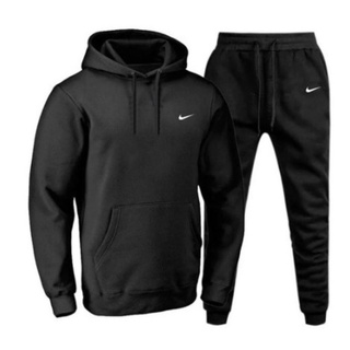 Conjunto Moletom Nike Blusa + Calça Peluciado Com capuz E bolso Ótima Qualidade Inverno 2021