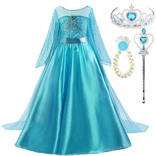 Elsa Anna Princess Dress For Girls Birthday Party Costume Princess Dress (2)