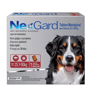 Nexgard Original Antipulgas E Carrapatos P/ Cães Cachorros 25,1 a 50Kg (1)