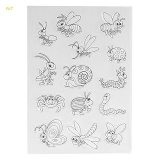 PUT Insect Animal Silicone Clear Seal Stamp DIY Scrapbook Embossing Photo Album Decor