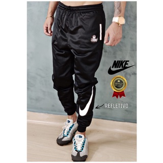 Calça Nike Masculina Com Bolso Promoção Jogger Envio Imediato Preta Logo Refletivo (2)