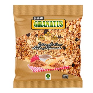 Granola Granatus Grãos Adinos E Linhaça Dourada 250g Chia Quinua Amaranto
