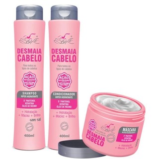 Kit Capilar Desmaia Cabelo Belkit 3 produtos (Shampoo, Condicionador e Máscara)
