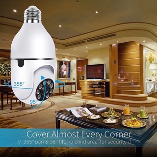 HD 1080P 360 ° lâmpada inteligente Rotação Auto Tracking Câmera Panorâmica Wireless Wifi PTZ Câmera IP Segurança Doméstica celular