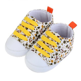 Babyshow Sapatos De Lona De Sola Macia Para Bebê Criança Lace Up Antiderrapante (9)