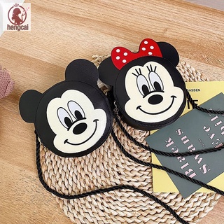 Bolsa De Moeda/Porta-Cartões De Couro PU Portátil Com Estampa De Desenho Mickey/Minnie