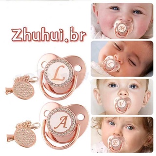 Chupetas para bebés Chupetes de nome personalizados A-Z 167