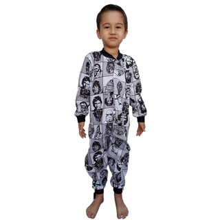 Pijama infantil macacão Personagens meninos 100% Algodão