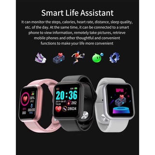 Y68 Smart watch IPS screen fitness bracelet blood pressure heart rate IP68 waterproof sport smartwatch (5)