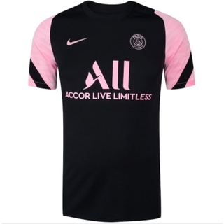 Camisa De futebol PSG Preta com rosa treino 2021/2022 Novo Modelo MESSI 30
