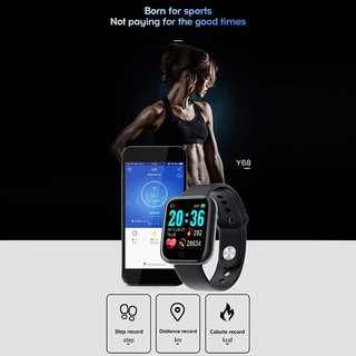 Smartwatch relógio inteligente y68 watch digital feminino esporte (5)
