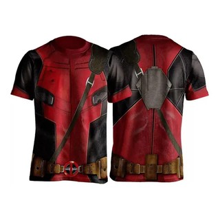 Traje Camiseta Deadpool 3d