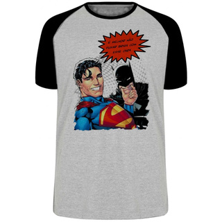 Camiseta Raglan Superman Batman tamanho a sua escolha