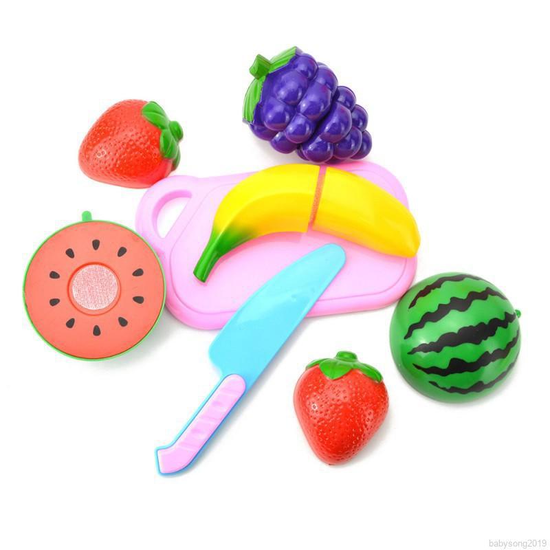 Crianças Corte De Plástico Vegetais Frutas Bebês Brinquedos De Cozinha Educativos Infantis (7)