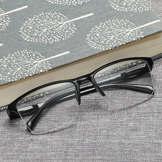 Óculos De Leitura Meio Armação Ultra Light Resina Unissex Preto