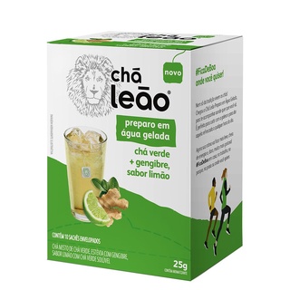 Chá Leão Água Gelada - Chá Verde Gengibre E Limão 10 Sachês