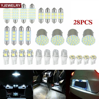 28x Lâmpadas De LED Para Interior De 6000K/Kit De/Acessórios Carro
