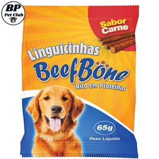 Petisco Pet Bifinho Dog BeefBone Para Cães e Gatos Sabor CARNE FRANGO PEIXE Formato de Linguicinhas