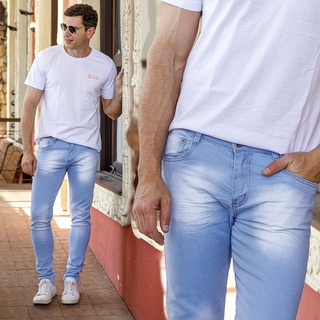 Calça Masculina Jeans Com Elastano Slim Skinny Premium