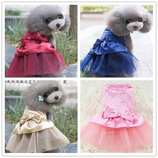 Spring and Summer New Style Skirts with Letters Pet Supplies Lace Edges Fashionable and Cute Cotton Material Soft Comfortable Breathable and Cool Pet Clothes