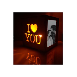 luminária abajur lightbox com porta retrato amor love namorados decorativo Led enfeite decoração