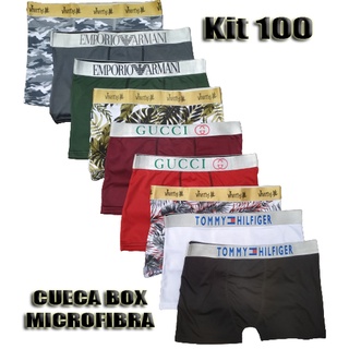 Kit 100 Cueca Box Microfibra Sortidas Atacado Revenda
