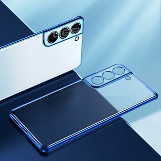 Capa De Silicone Transparente Com Moldura Galvanizada De Luxo Para Samsung Galaxy S21 Plus / S22 Plus / S21Ultra / S22 Ultra