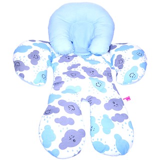 Protetor De Bebê Conforto para segurança do bebe - Apoio De Corpo Reversível Protetor De Carrinho 100% confortáveis dupla face nuvem azul (1)