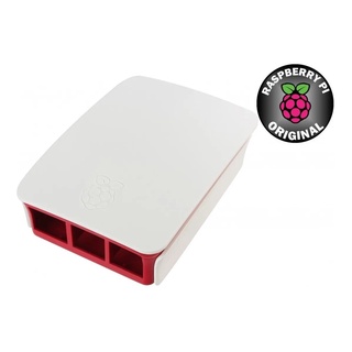 Case Original Para Raspberry Pi 3 Modelo B E B+ - Modelo Oficial Branca E Vermelho