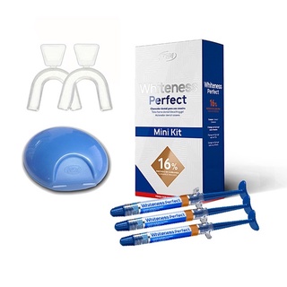Clareador Dental Whiteness Perfect 16% Mini Kit FGM c/ 3 Ser + Moldeira + Estojo