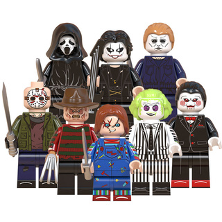 IN STOCK Lego Halloween Horror Movie Zombie Jason Minifigures Kids Building Blocks Toys