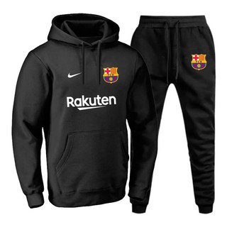 Kit Sport Conjunto de Moletom Barcelona Nike Blusa de Frio + Calça em Algodão