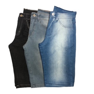 Bermuda Jeans Masculina c/ Elastano Lycra