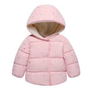 2020 Girls Outerwear Thickening Warm Jackets Girl Clothing Baby girl Printed Outerwear Children Hooded Coat Kids Jacket