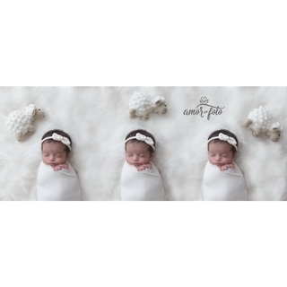 wrap newborn para fotografia branco