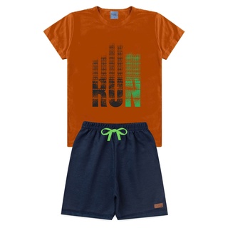 Conjunto Infantil Menino Roupa de Criança masculino Bermuda e Camiseta Atacado Barato L21 (3)