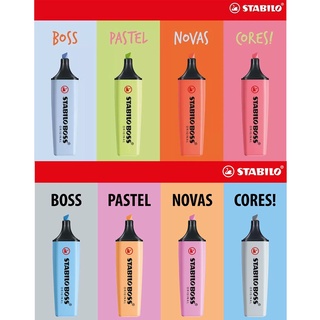 Caneta Marca Texto Stabilo Boss Neon Pastel Novas Cores (1)