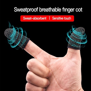 Mangas de dedo à prova de suor Jogo para celular respirável antiderrapante com tela de toque para dedo berço (1)