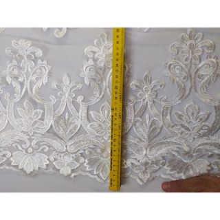 renda tule bordado em flores arabescas branco noiva 10mx1.35 (9)