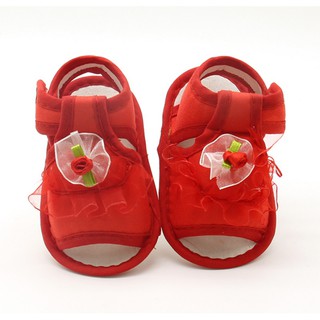 Babyking Sapato Infantil Com Renda / Flores Para Primeiros Passos De Verão 0-18m (4)