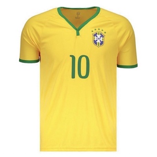 Camisa Camiseta de Time Seleção Brasileira Brasil Amarela 20/21